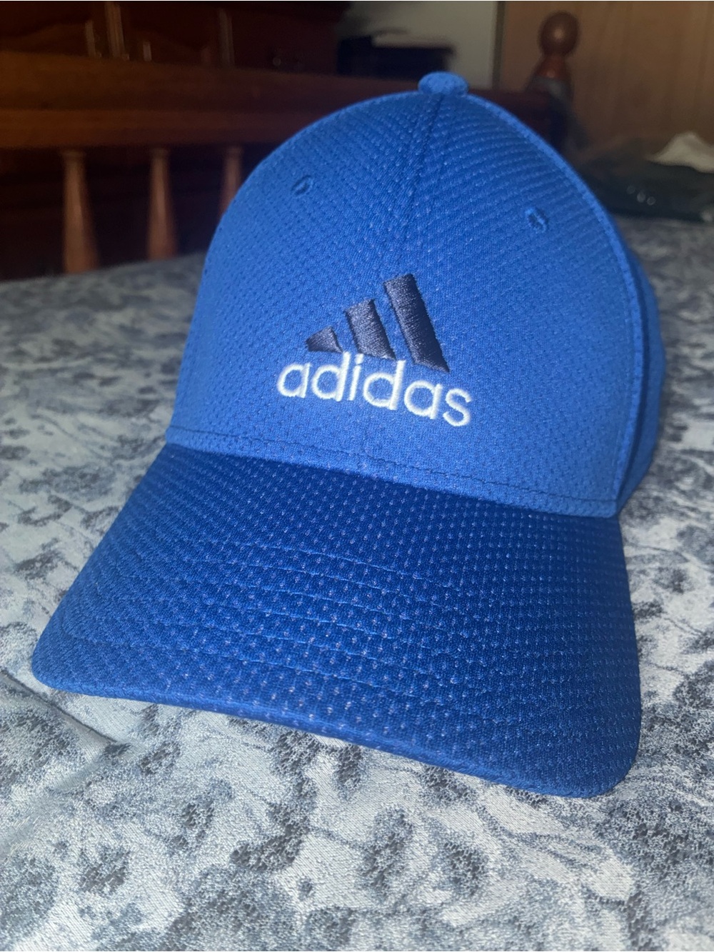 adidas Royal Blue Structured Performance Cap with Black Logo